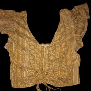 Yellow crop top from kohl’s brand new with tags